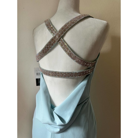 Crystal Crossed Straps Dress with Cowl Back Betsy and Adam NWT - Picture 9 of 15